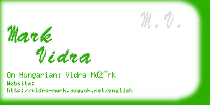 mark vidra business card